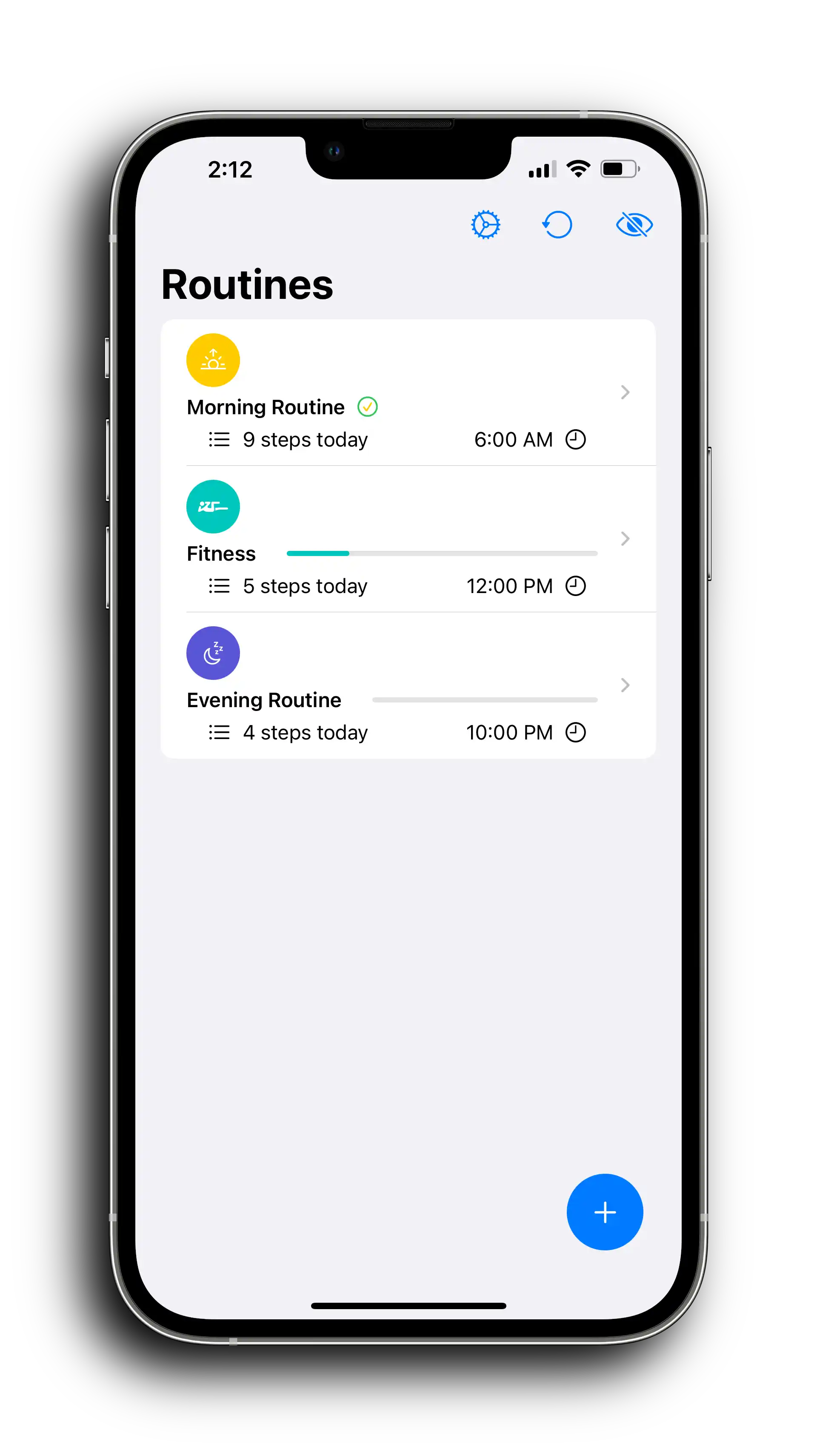 Routines App Mockup